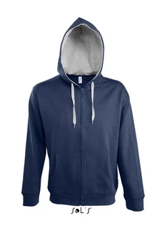 Men's contrasted jacket with lined hood 