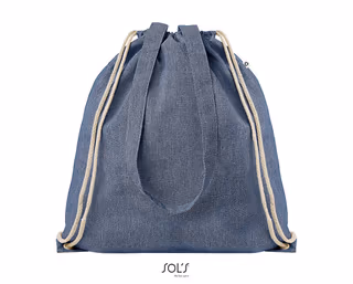 Drawstring backpack with handles