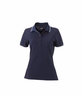 Ladies' Polo with contrasting stripes