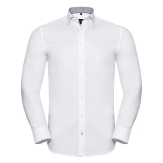 Man´s Long Sleeve Tailored Contrast Herringbone Shirt 