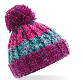 Infant Corkscrew Pom Pom Beanie