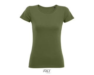 Women's round-neck fitted jersey T-shirt 